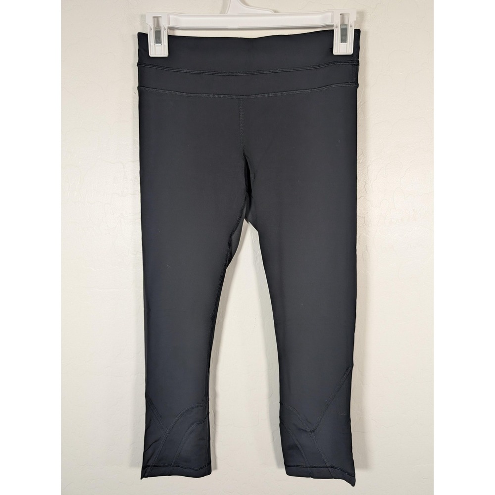 Lululemon Pants Womens 4 Groove Crop Athletic Yoga Activewear Zipper Pocket